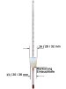 Destillier-Thermometer, 30 cm, mit kleinem Silikonstopfen Ø 13-16 mm (Bild für) Destillier-Thermometer, 30 cm, mit kleinem Silikonstopfen Ø 13-16 mm
